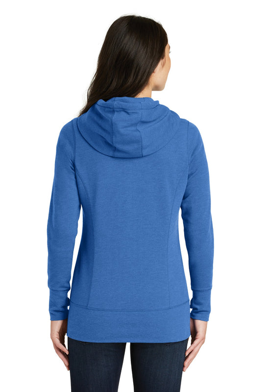 New Era  Women's Tri-Blend Fleece Full-Zip Hoodie. LNEA511 Royal Heather