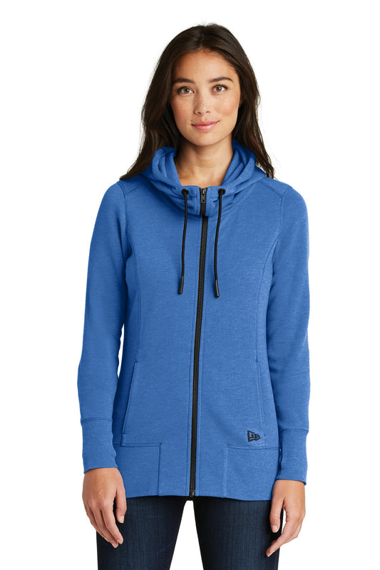New Era  Women's Tri-Blend Fleece Full-Zip Hoodie. LNEA511 Royal Heather