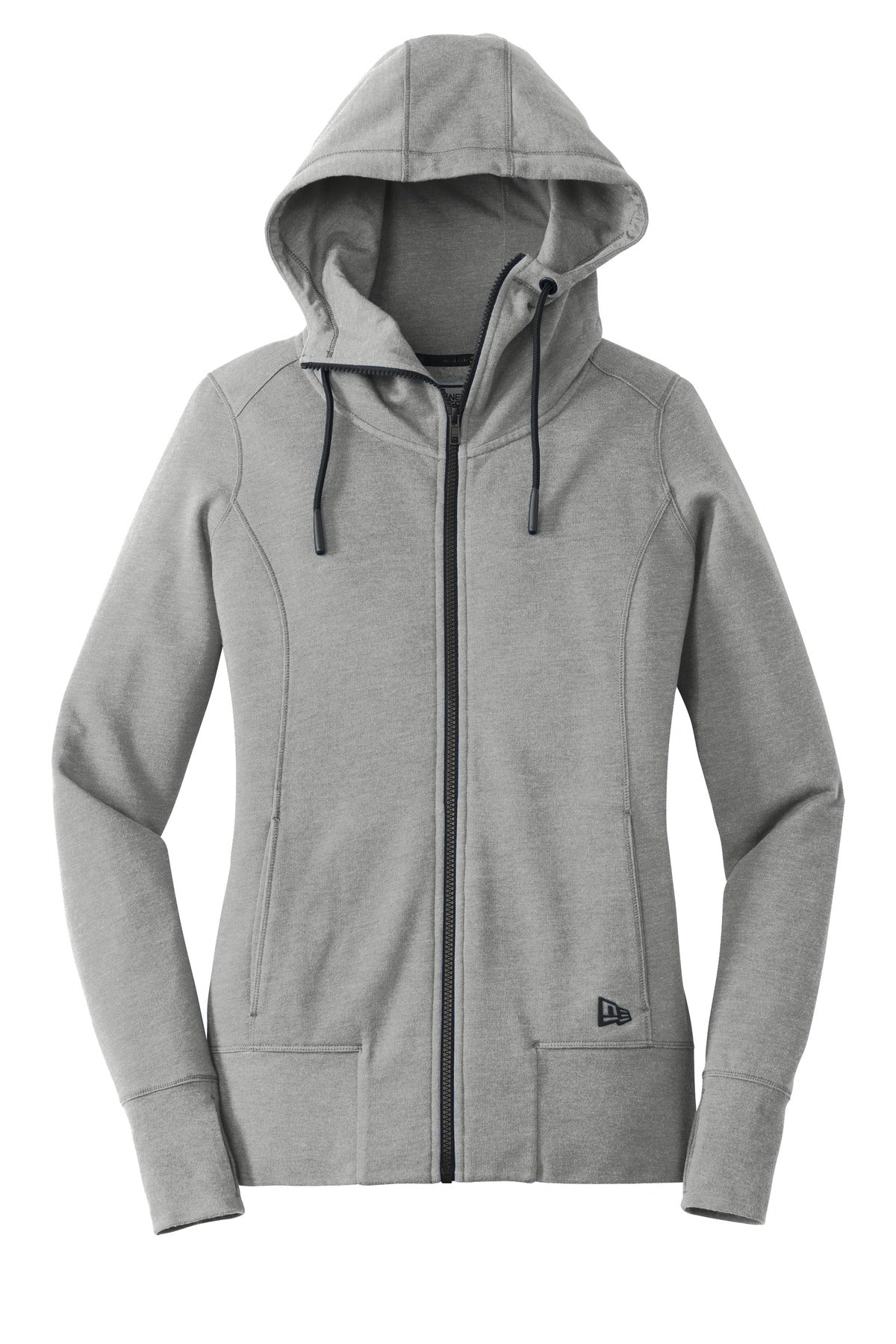New Era  Women's Tri-Blend Fleece Full-Zip Hoodie. LNEA511 Shadow Grey Heather