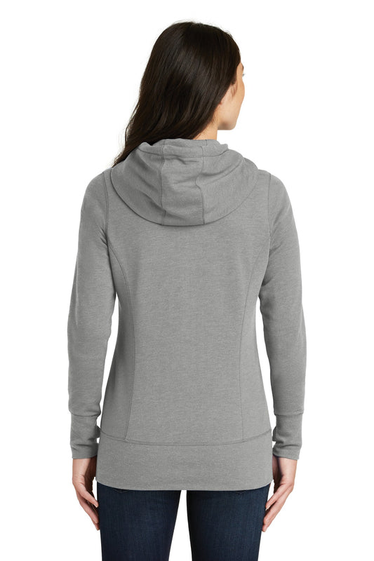 New Era  Women's Tri-Blend Fleece Full-Zip Hoodie. LNEA511 Shadow Grey Heather