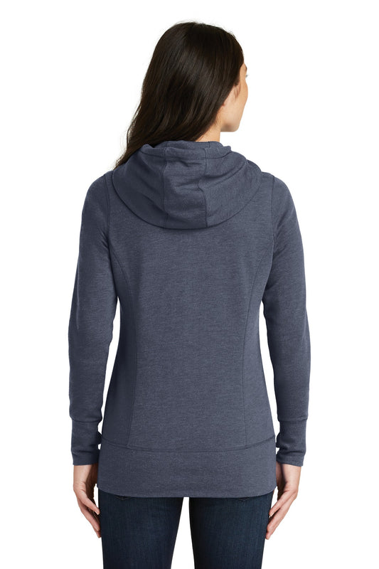 New Era  Women's Tri-Blend Fleece Full-Zip Hoodie. LNEA511 True Navy Heather