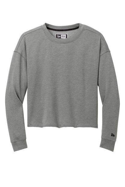 New Era Women's Tri-Blend Fleece Crop Crew LNEA514 Shadow Grey Heather
