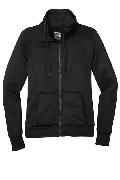 New Era Women's Performance Terry Full-Zip Cowl LNEA530 Black