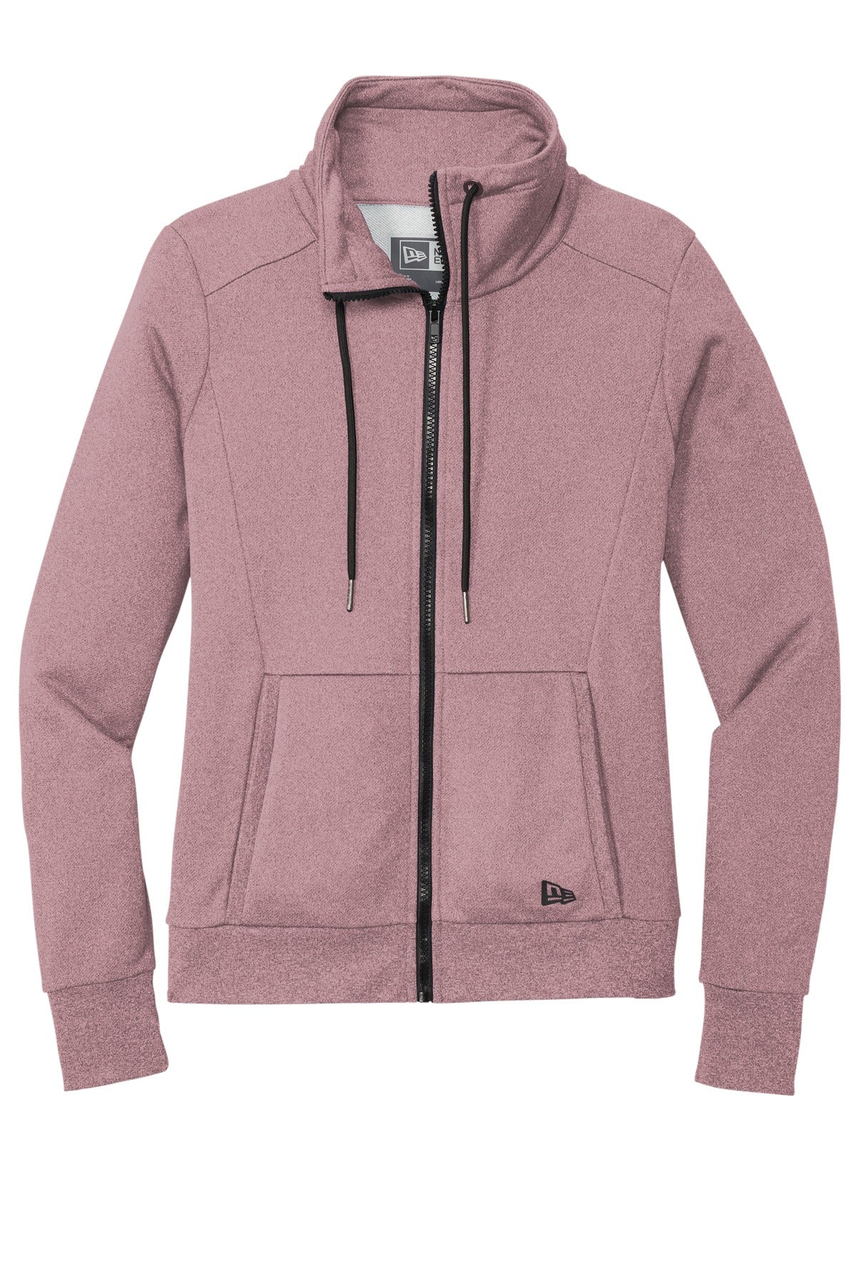 New Era Women's Performance Terry Full-Zip Cowl LNEA530 Dusty Mauve Heather