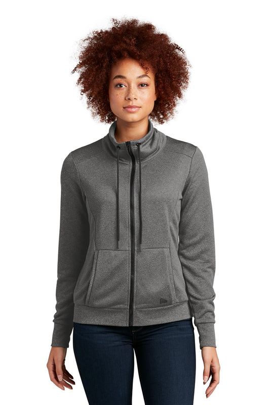 New Era Women's Performance Terry Full-Zip Cowl LNEA530 Graphite Heather
