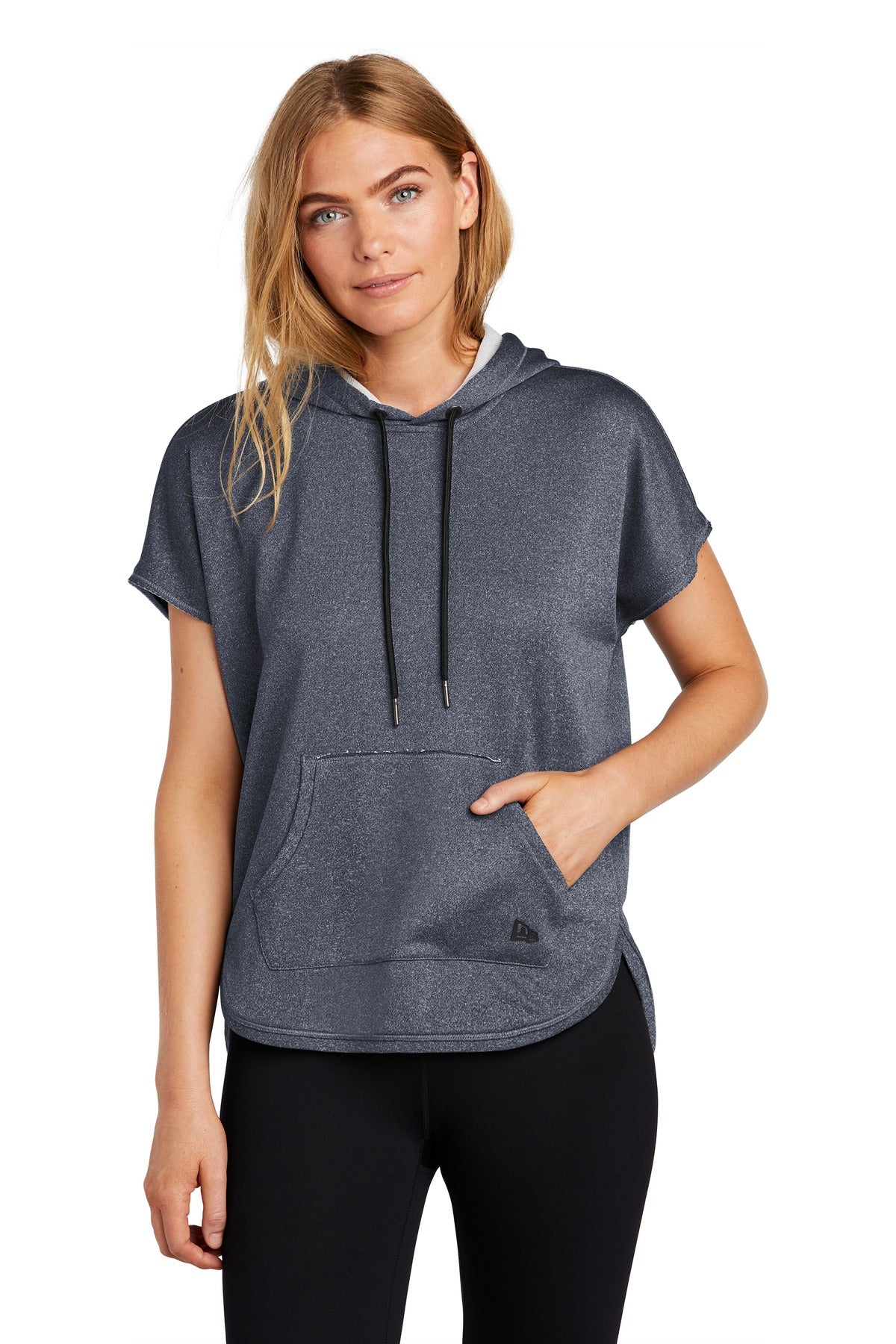 New Era  Women's Performance Terry Short Sleeve Hoodie LNEA533 True Navy Heather