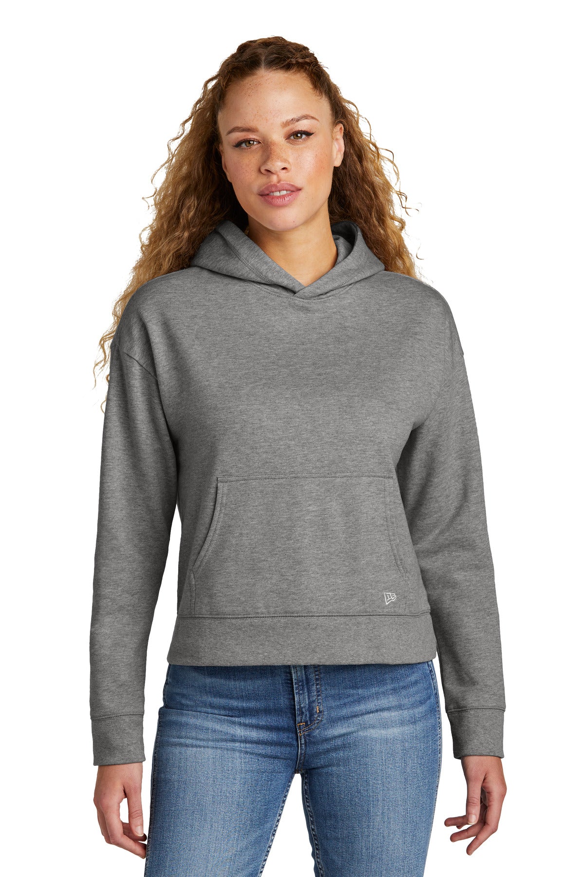 New Era Women's Comeback Fleece Pullover Hoodie LNEA550 Dark Heather Grey