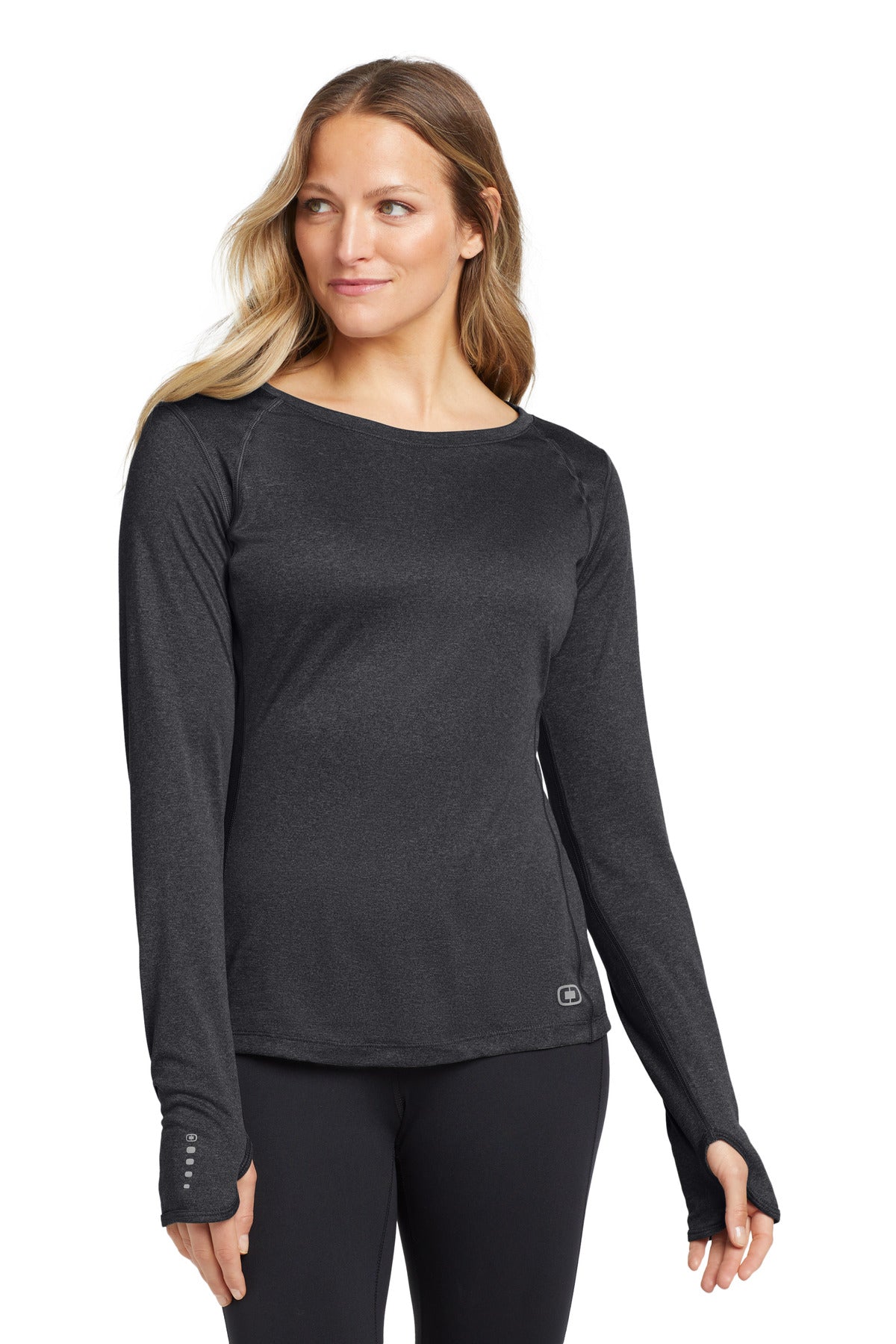 OGIO Women's Long Sleeve Pulse Crew LOE321 Blacktop