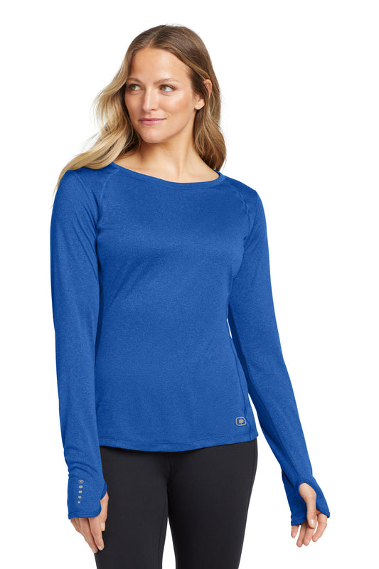 OGIO Women's Long Sleeve Pulse Crew LOE321 Electric Blue