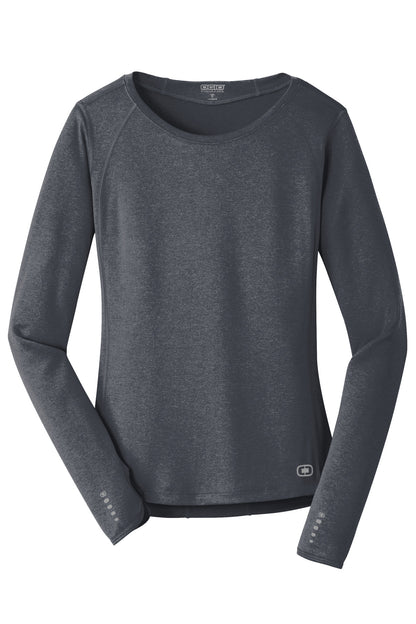 OGIO Women's Long Sleeve Pulse Crew LOE321 Gear Grey