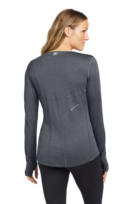 OGIO Women's Long Sleeve Pulse Crew LOE321 Gear Grey