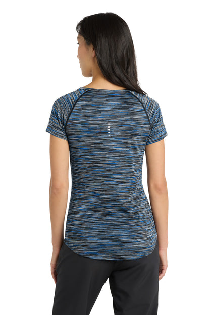OGIO Women's Verge Scoop Neck LOE326 Electric Blue Space Dye