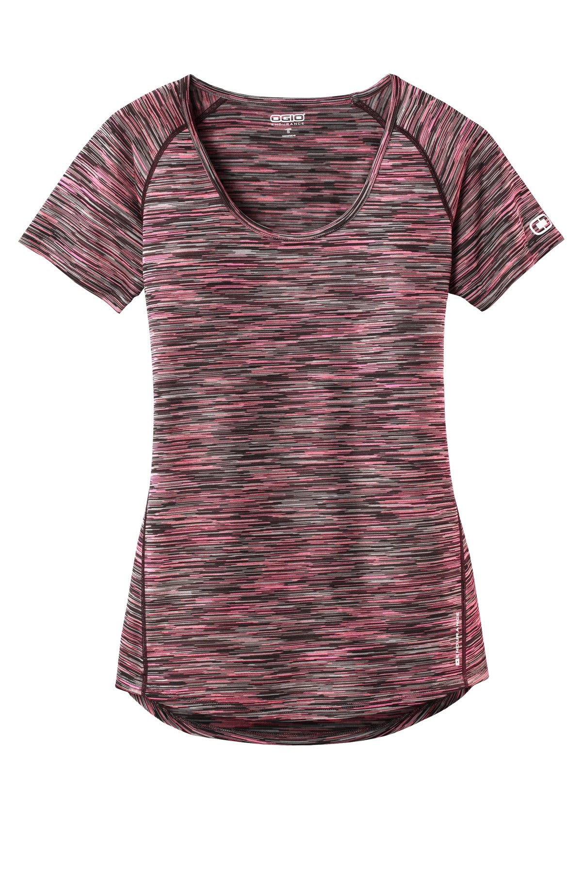 OGIO Women's Verge Scoop Neck LOE326 Fierce Coral Space Dye