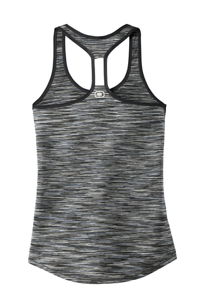 OGIO Women's Verge Racerback Tank LOE327 Blacktop Space Dye