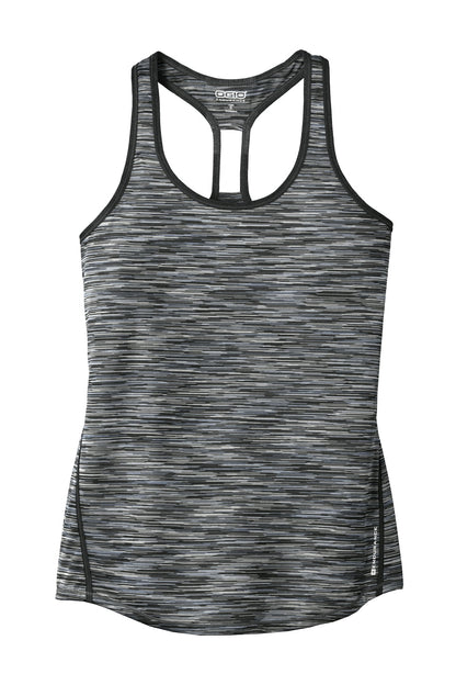 OGIO Women's Verge Racerback Tank LOE327 Blacktop Space Dye