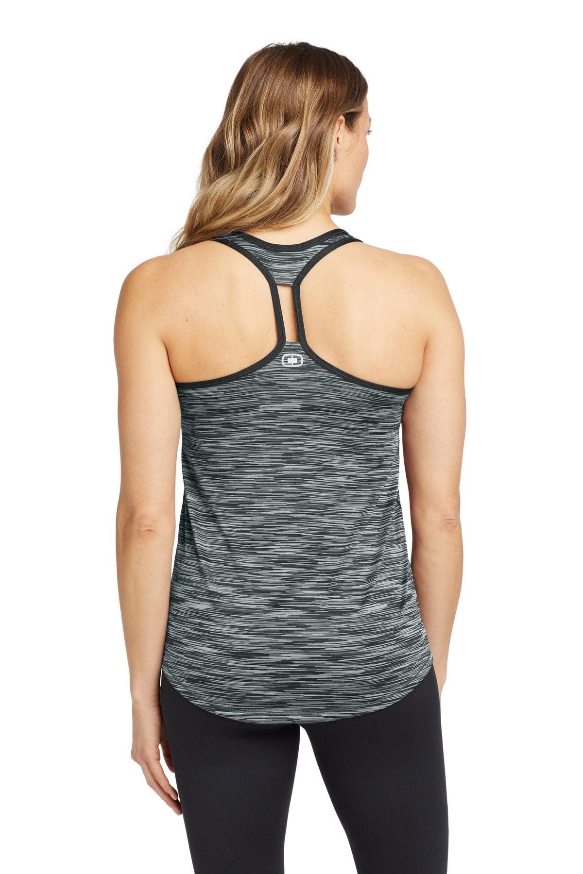 OGIO Women's Verge Racerback Tank LOE327 Blacktop Space Dye
