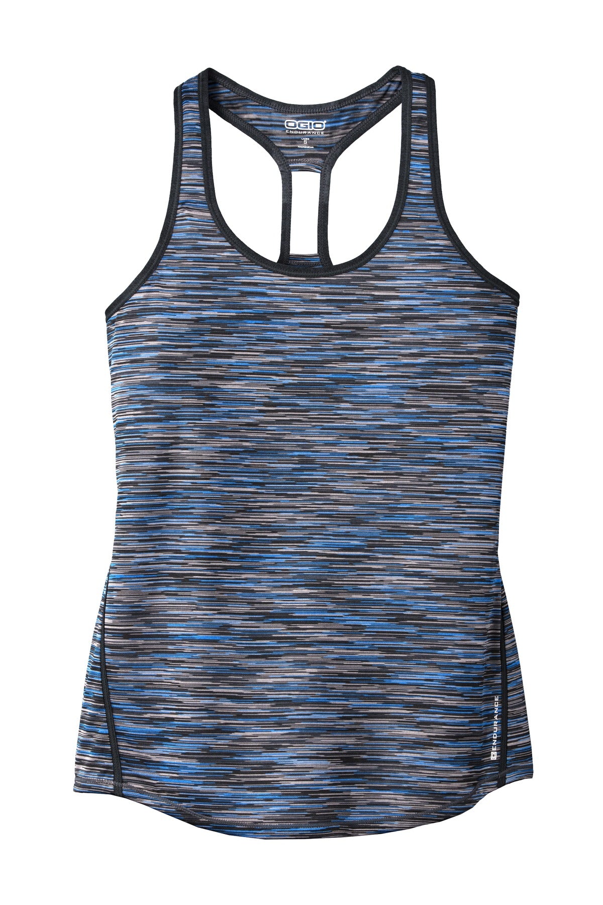 OGIO Women's Verge Racerback Tank LOE327 Electric Blue Space Dye