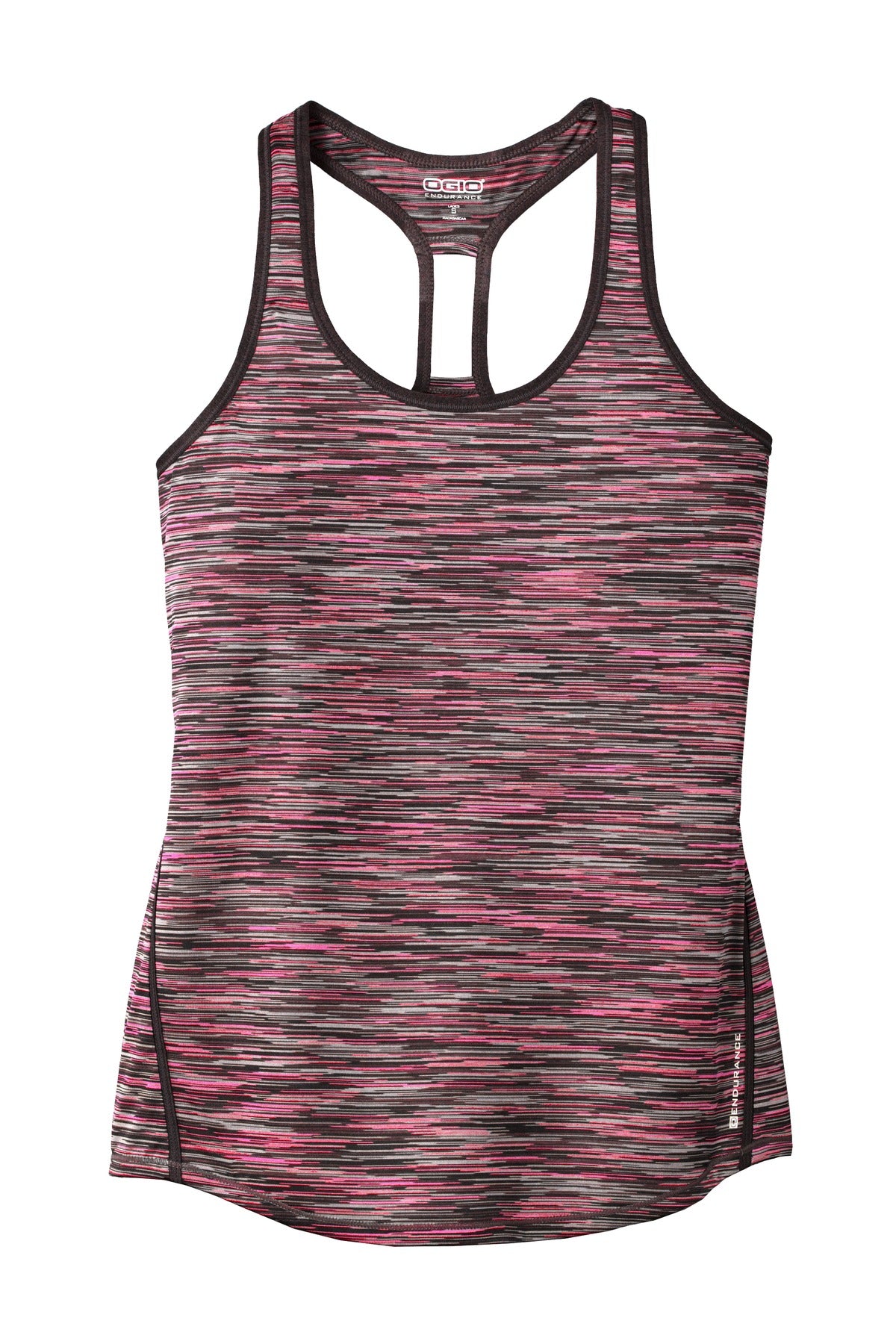 OGIO Women's Verge Racerback Tank LOE327 Fierce Coral Space Dye