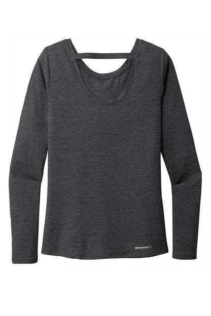 OGIO Women's Force Long Sleeve Tee LOE340 Blacktop Heather