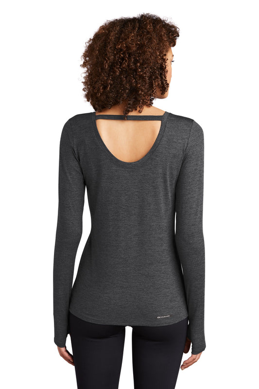 OGIO Women's Force Long Sleeve Tee LOE340 Blacktop Heather