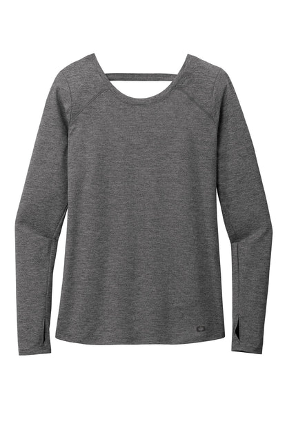 OGIO Women's Force Long Sleeve Tee LOE340 Gear Grey Heather