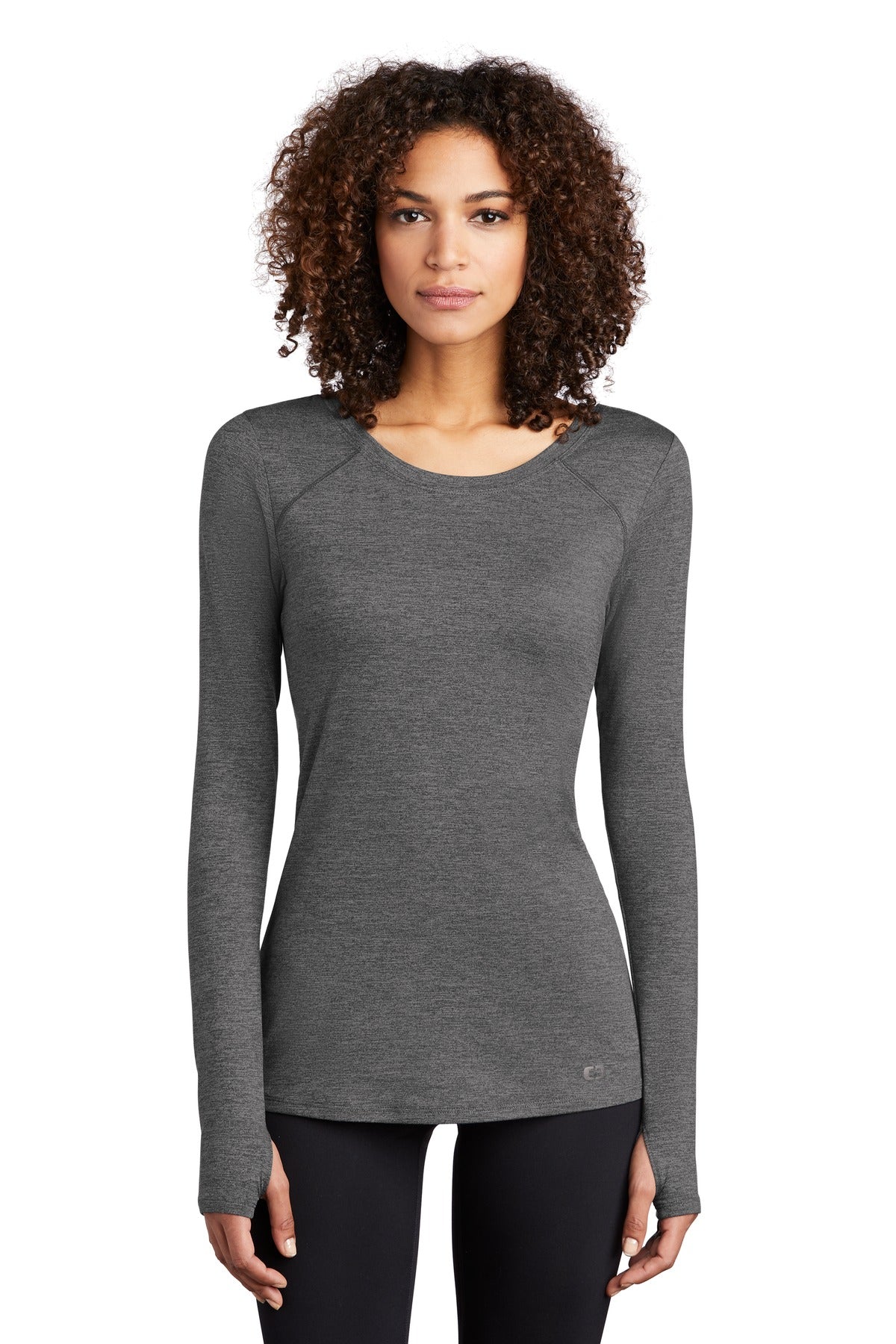 OGIO Women's Force Long Sleeve Tee LOE340 Gear Grey Heather