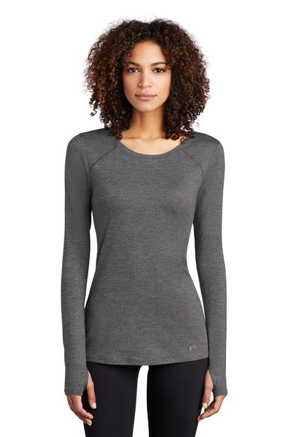 OGIO Women's Force Long Sleeve Tee LOE340 Gear Grey Heather