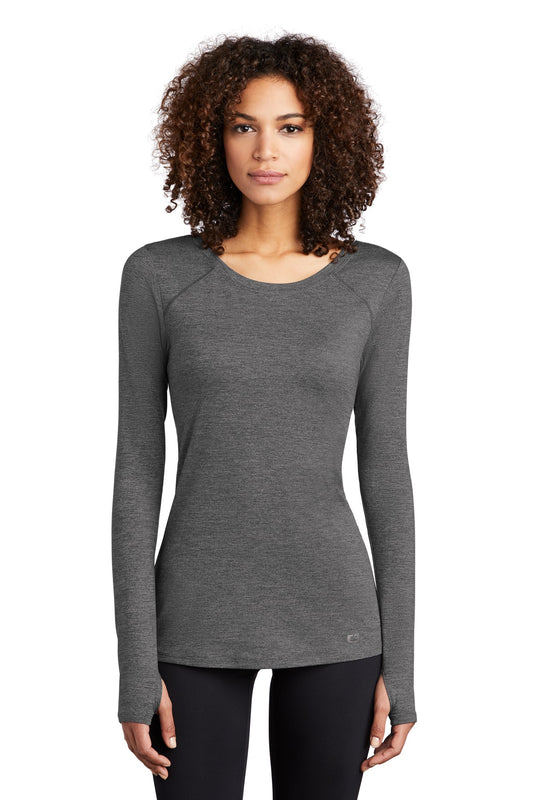 OGIO Women's Force Long Sleeve Tee LOE340 Gear Grey Heather