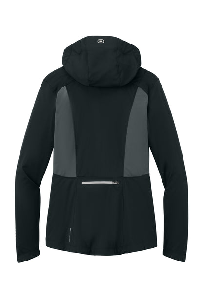 OGIO Women's Pivot Soft Shell LOE721 Blacktop/ Gear Grey
