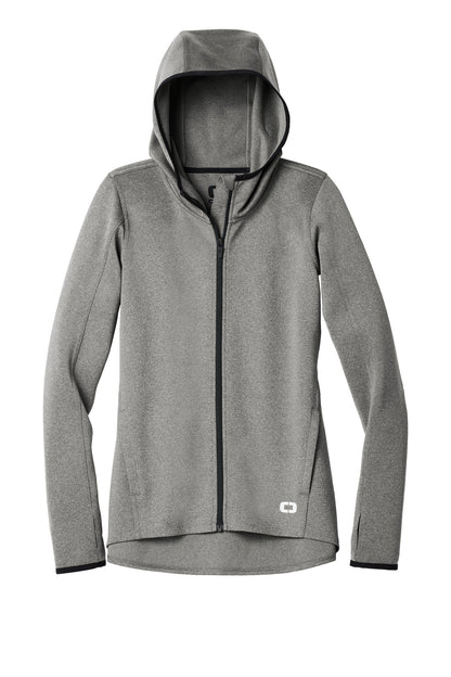 OGIO Women's Stealth Full-Zip Jacket LOE728 Heather Grey