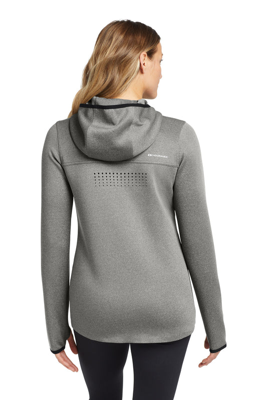 OGIO Women's Stealth Full-Zip Jacket LOE728 Heather Grey