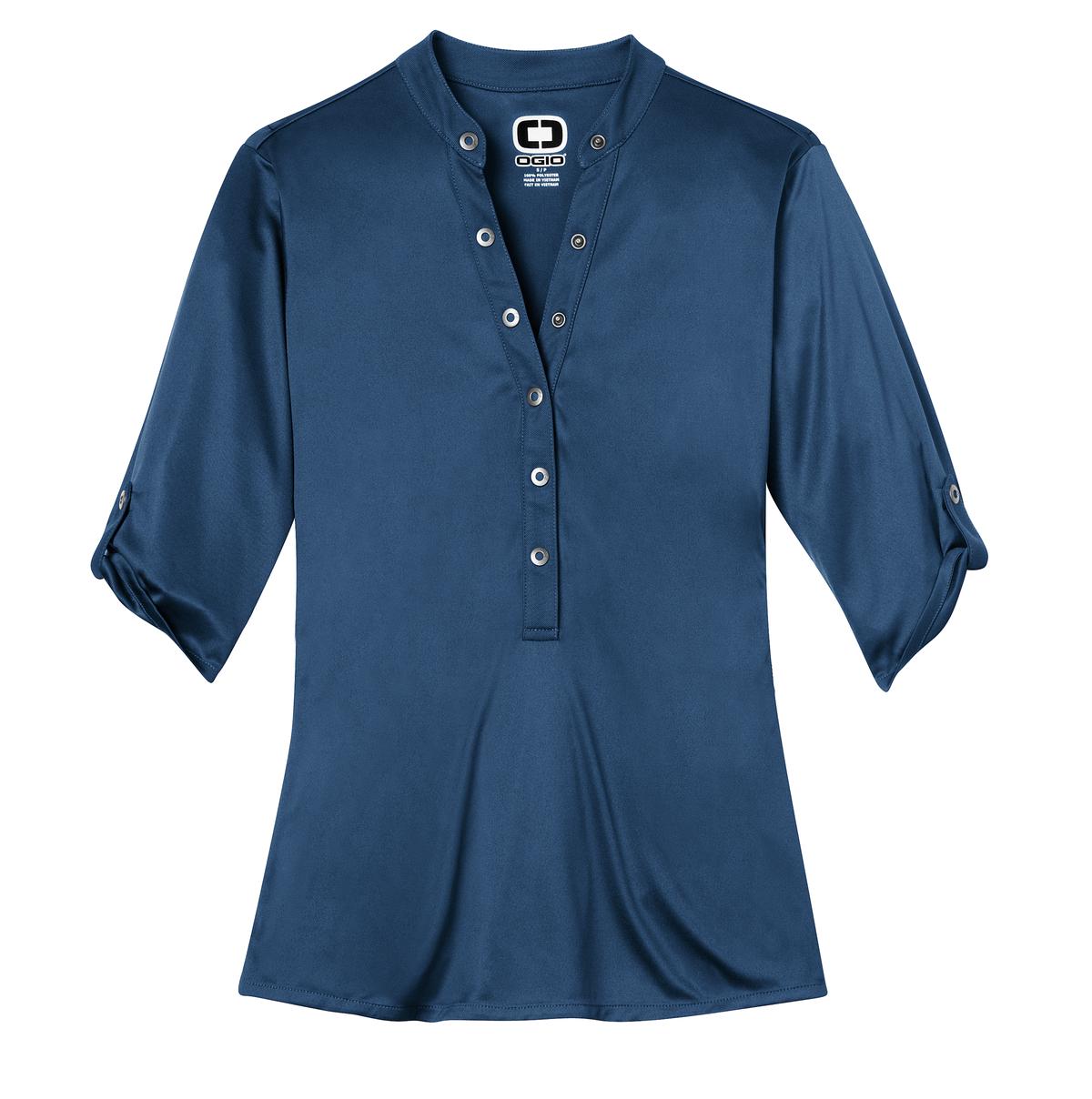 OGIO Crush Henley LOG111 Blue Indigo