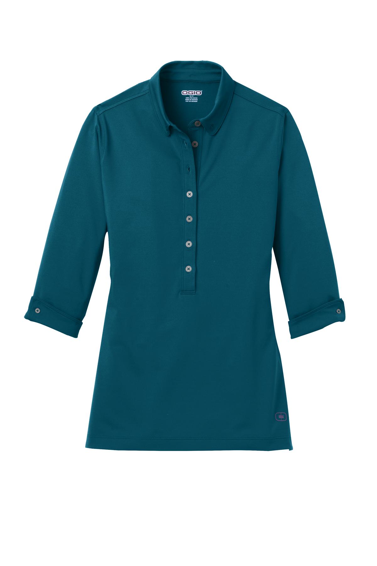 OGIO Women's Gauge Polo LOG122 Teal Throttle