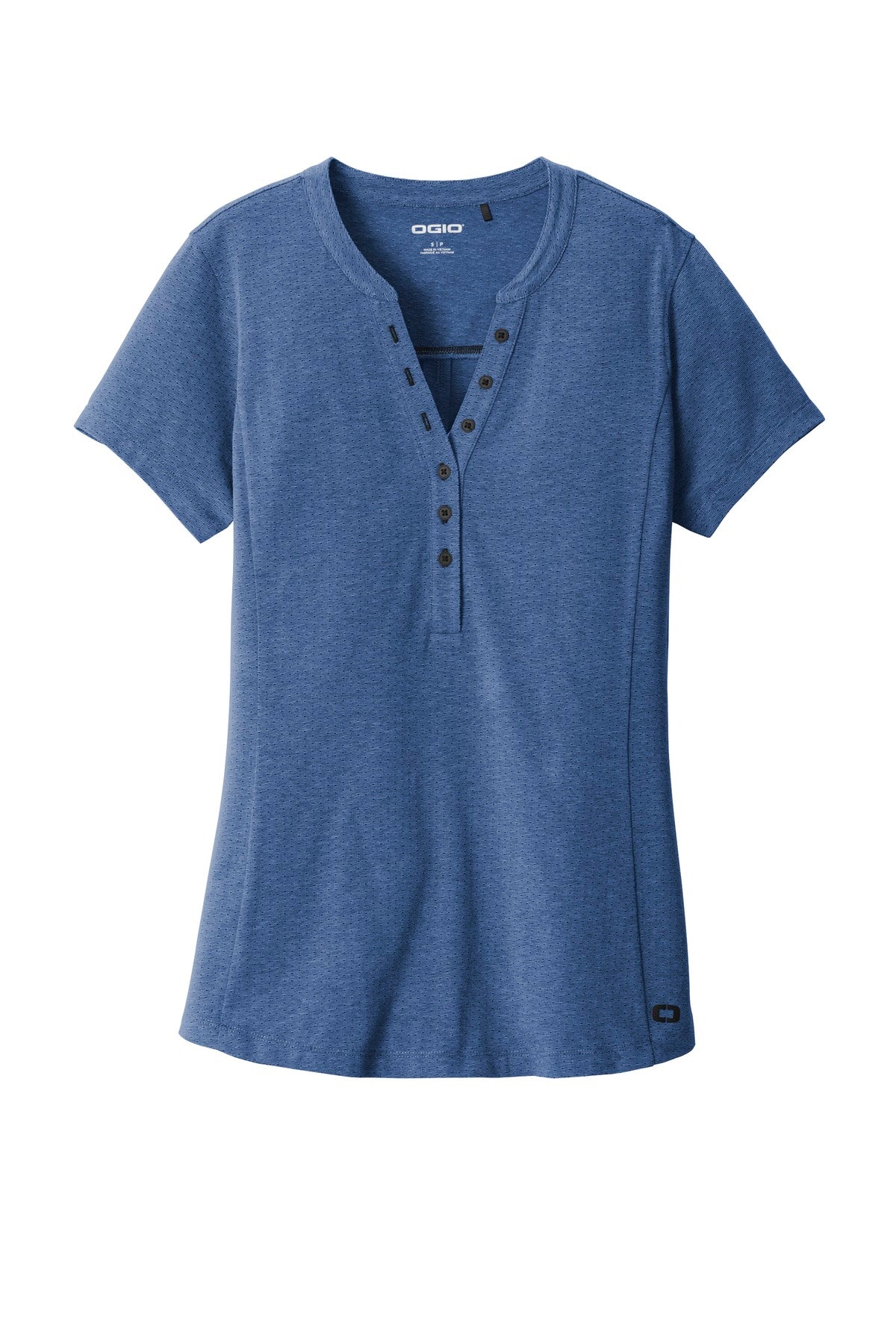 OGIO Women's Tread Henley LOG136 Blue Heather