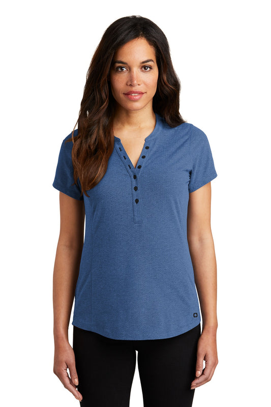 OGIO Women's Tread Henley LOG136 Blue Heather