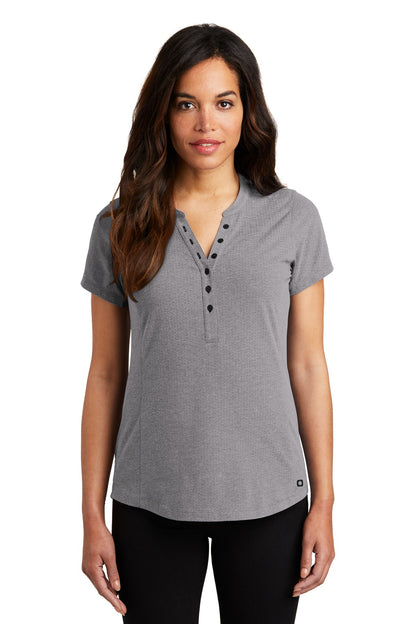 OGIO Women's Tread Henley LOG136 Grey Heather