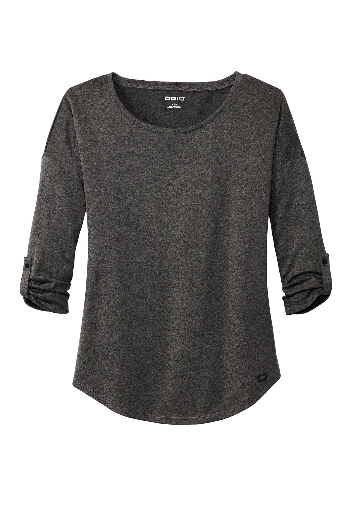 OGIO Women's Gravitate Scoop 3/4-Sleeve  LOG141 Dark Heather Grey