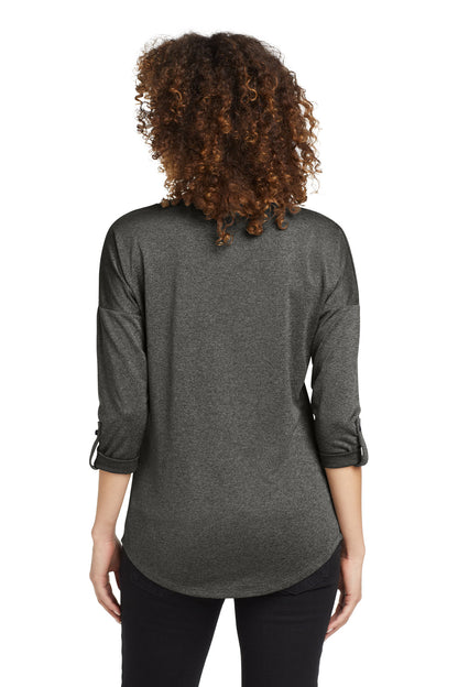 OGIO Women's Gravitate Scoop 3/4-Sleeve  LOG141 Dark Heather Grey