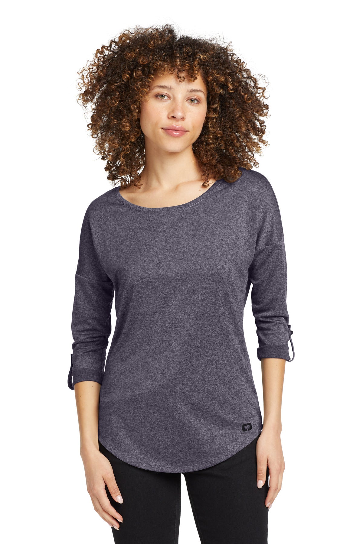OGIO Women's Gravitate Scoop 3/4-Sleeve  LOG141 Navy Heather