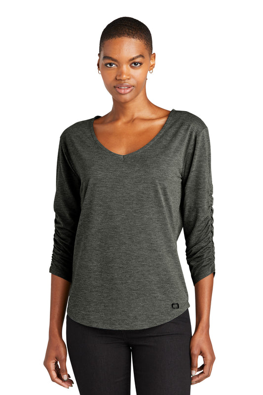 OGIO Women's Evolution V-Neck LOG148 Tarmac Grey