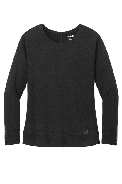 OGIO Women's Command Long Sleeve Scoop Neck LOG150 Blacktop
