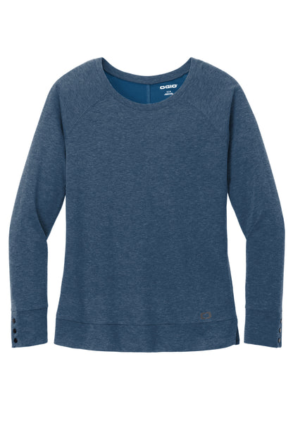 OGIO Women's Command Long Sleeve Scoop Neck LOG150 Spar Blue