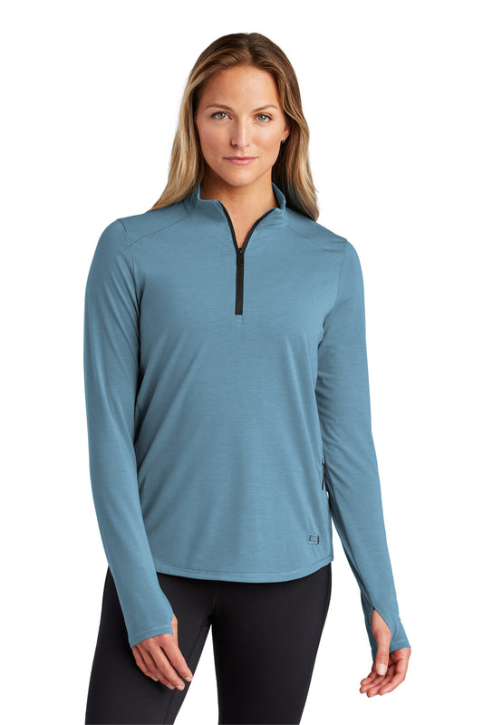 OGIO Women's Motion 1/4-Zip LOG153 Blue Mist
