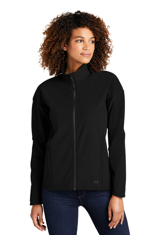 OGIO Women's Commuter Full-Zip Soft Shell LOG755 Blacktop