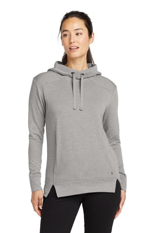 OGIO Women's Luuma Pullover Fleece Hoodie LOG810 Petrol Grey Heather