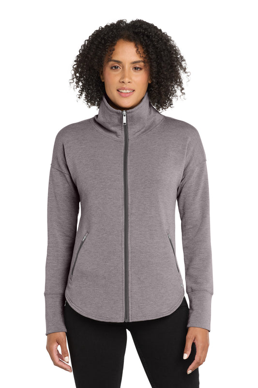 OGIO Women's Luuma Full-Zip Fleece LOG812 Petrol Grey Heather