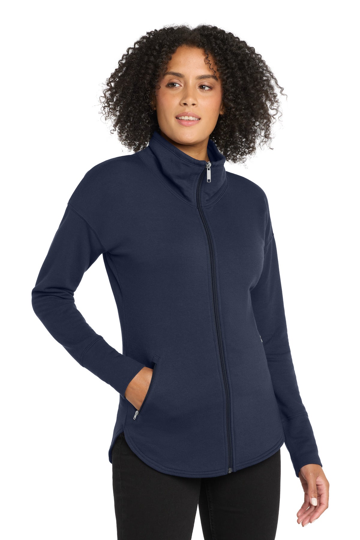 OGIO Women's Luuma Full-Zip Fleece LOG812 River Blue Navy