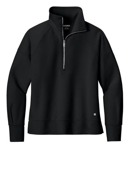 OGIO Women's Luuma 1/2-Zip LOG814 Blacktop