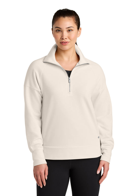 OGIO Women's Luuma 1/2-Zip LOG814 Light Suede