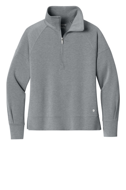OGIO Women's Luuma 1/2-Zip LOG814 Petrol Grey Heather